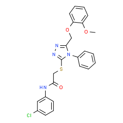 ChemSpider 2D Image | N-(3-chlorophenyl)-2-[[5-[(2-methoxyphenoxy)methyl]-4-phenyl-1,2,4-triazol-3-yl]sulfanyl]acetamide | C24H21ClN4O3S
