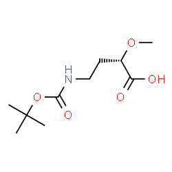 ChemSpider 2D Image | (2S)-2-Methoxy-4-({[(2-methyl-2-propanyl)oxy]carbonyl}amino)butanoic acid | C10H19NO5