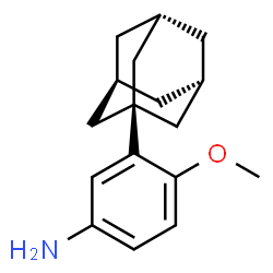 ChemSpider 2D Image | 3-[(3s,5s,7s)-Adamantan-1-yl]-4-methoxyaniline | C17H23NO