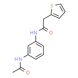 ChemSpider 2D Image | N-(3-Acetamidophenyl)-2-(2-thienyl)acetamide | C14H14N2O2S