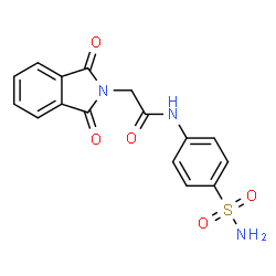 ChemSpider 2D Image | 2-(1,3-Dioxo-1,3-dihydro-2H-isoindol-2-yl)-N-(4-sulfamoylphenyl)acetamide | C16H13N3O5S