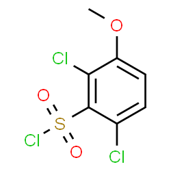 ChemSpider 2D Image | 2,6-Dichloro-3-methoxybenzenesulfonyl chloride | C7H5Cl3O3S