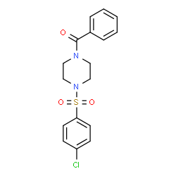 ChemSpider 2D Image | 1-benzoyl-4-(4-chlorobenzenesulfonyl)piperazine | C17H17ClN2O3S
