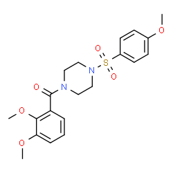 ChemSpider 2D Image | (2,3-Dimethoxyphenyl){4-[(4-methoxyphenyl)sulfonyl]-1-piperazinyl}methanone | C20H24N2O6S