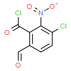 ChemSpider 2D Image | 3-Chloro-6-formyl-2-nitrobenzoyl chloride | C8H3Cl2NO4