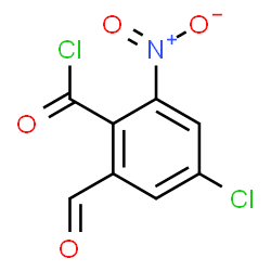ChemSpider 2D Image | 4-Chloro-2-formyl-6-nitrobenzoyl chloride | C8H3Cl2NO4