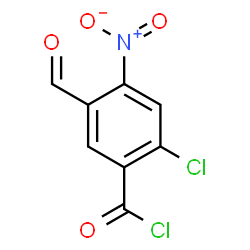 ChemSpider 2D Image | 2-Chloro-5-formyl-4-nitrobenzoyl chloride | C8H3Cl2NO4