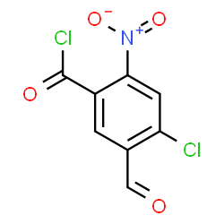 ChemSpider 2D Image | 4-Chloro-5-formyl-2-nitrobenzoyl chloride | C8H3Cl2NO4