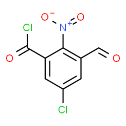 ChemSpider 2D Image | 5-Chloro-3-formyl-2-nitrobenzoyl chloride | C8H3Cl2NO4
