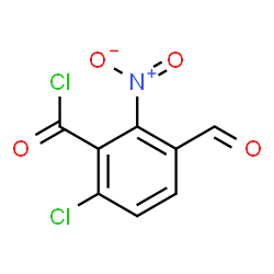 ChemSpider 2D Image | 6-Chloro-3-formyl-2-nitrobenzoyl chloride | C8H3Cl2NO4