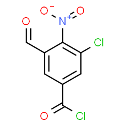 ChemSpider 2D Image | 3-Chloro-5-formyl-4-nitrobenzoyl chloride | C8H3Cl2NO4