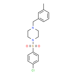 ChemSpider 2D Image | 1-[(4-Chlorophenyl)sulfonyl]-4-(3-methylbenzyl)piperazine | C18H21ClN2O2S