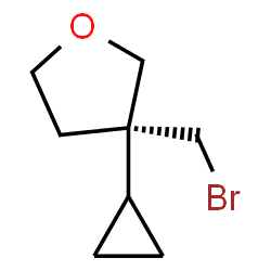ChemSpider 2D Image | (3S)-3-(Bromomethyl)-3-cyclopropyltetrahydrofuran | C8H13BrO