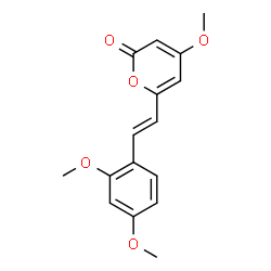 ChemSpider 2D Image | 6-[(E)-2-(2,4-Dimethoxyphenyl)vinyl]-4-methoxy-2H-pyran-2-one | C16H16O5