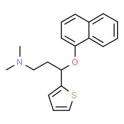 ChemSpider 2D Image | N,N-Dimethyl-3-(1-naphthyloxy)-3-(2-thienyl)-1-propanamine | C19H21NOS