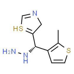 ChemSpider 2D Image | [(S)-(2-methyl-3-thienyl)-(4H-thiazol-5-yl)methyl]hydrazine | C9H12N3S2