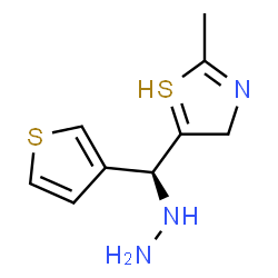 ChemSpider 2D Image | [(S)-(2-methyl-4H-thiazol-5-yl)-(3-thienyl)methyl]hydrazine | C9H12N3S2