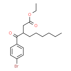 ChemSpider 2D Image | Ethyl 3-(4-bromobenzoyl)nonanoate | C18H25BrO3