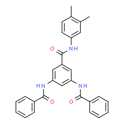 ChemSpider 2D Image | 3,5-Bis(benzoylamino)-N-(3,4-dimethylphenyl)benzamide | C29H25N3O3