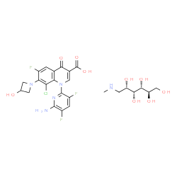 ChemSpider 2D Image | Delafloxacin meglumine | C25H29ClF3N5O9