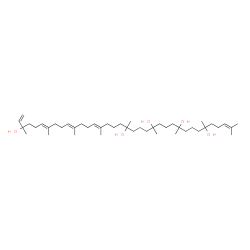 ChemSpider 2D Image | (6E,10E,14E)-3,7,11,15,19,23,27,31,35-Nonamethyl-1,6,10,14,34-hexatriacontapentaene-3,19,23,27,31-pentol | C45H82O5