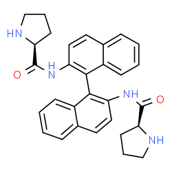 ChemSpider 2D Image | (2S,2'S)-N,N'-1,1'-Binaphthalene-2,2'-diyldi(2-pyrrolidinecarboxamide) | C30H30N4O2