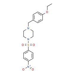 ChemSpider 2D Image | 1-(4-Ethoxybenzyl)-4-[(4-nitrophenyl)sulfonyl]piperazine | C19H23N3O5S