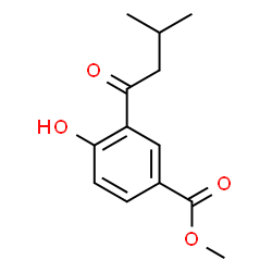 ChemSpider 2D Image | Methyl 4-hydroxy-3-(3-methylbutanoyl)benzoate | C13H16O4