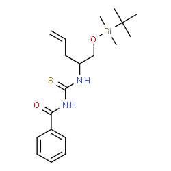 ChemSpider 2D Image | N-[(1-{[Dimethyl(2-methyl-2-propanyl)silyl]oxy}-4-penten-2-yl)carbamothioyl]benzamide | C19H30N2O2SSi