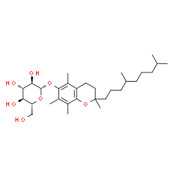ChemSpider 2D Image | 2-(4,8-Dimethylnonyl)-2,5,7,8-tetramethyl-3,4-dihydro-2H-chromen-6-yl beta-D-glucopyranoside | C30H50O7
