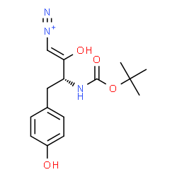 ChemSpider 2D Image | (1Z,3R)-2-Hydroxy-4-(4-hydroxyphenyl)-3-({[(2-methyl-2-propanyl)oxy]carbonyl}amino)-1-butene-1-diazonium | C15H20N3O4