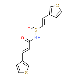 ChemSpider 2D Image | (2E)-3-(3-Thienyl)-N-{[(E)-2-(3-thienyl)vinyl]sulfinyl}acrylamide | C13H11NO2S3