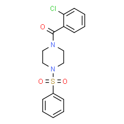 ChemSpider 2D Image | (2-Chlorophenyl)[4-(phenylsulfonyl)-1-piperazinyl]methanone | C17H17ClN2O3S