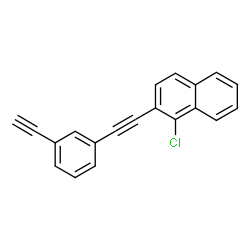 ChemSpider 2D Image | 1-Chloro-2-[(3-ethynylphenyl)ethynyl]naphthalene | C20H11Cl