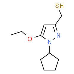 ChemSpider 2D Image | (1-Cyclopentyl-5-ethoxy-1H-pyrazol-3-yl)methanethiol | C11H18N2OS