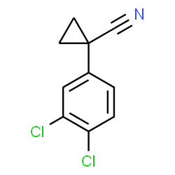 ChemSpider 2D Image | 1-(3,4-Dichlorophenyl)cyclopropanecarbonitrile | C10H7Cl2N