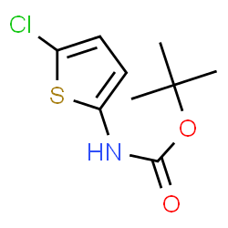 ChemSpider 2D Image | 2-Methyl-2-propanyl (5-chloro-2-thienyl)carbamate | C9H12ClNO2S