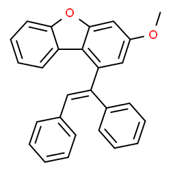 ChemSpider 2D Image | 1-[(E)-1,2-Diphenylvinyl]-3-methoxydibenzo[b,d]furan | C27H20O2