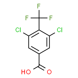 ChemSpider 2D Image | 3,5-Dichloro-4-(trifluoromethyl)benzoic acid | C8H3Cl2F3O2