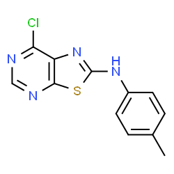 ChemSpider 2D Image | (7-Chlorothiazolo[5,4-d]pyrimidin-2-yl)-p-tolyl-amine | C12H9ClN4S