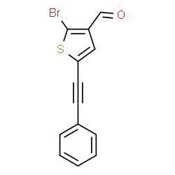ChemSpider 2D Image | 2-Bromo-5-(phenylethynyl)-3-thiophenecarbaldehyde | C13H7BrOS