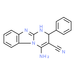 ChemSpider 2D Image | 4-Amino-2-phenyl-1,2-dihydropyrimido[1,2-a]benzimidazole-3-carbonitrile | C17H13N5