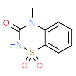 ChemSpider 2D Image | 4-Methyl-2H-1,2,4-benzothiadiazin-3(4H)-one 1,1-dioxide | C8H8N2O3S