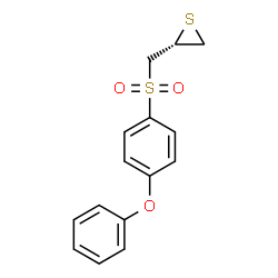 ChemSpider 2D Image | (2R)-2-{[(4-Phenoxyphenyl)sulfonyl]methyl}thiirane | C15H14O3S2
