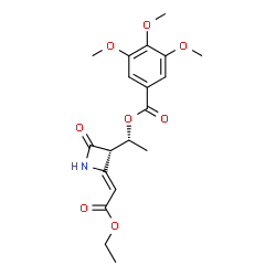 ChemSpider 2D Image | 1-[(2Z,3S)-2-(2-ethoxy-2-oxoethylidene)-4-oxoazetidin-3-yl]ethyl 3,4,5-trimethoxybenzoate | C19H23NO8