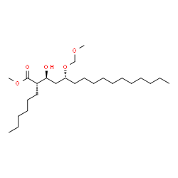 ChemSpider 2D Image | Methyl (2S,3S,5R)-2-hexyl-3-hydroxy-5-(methoxymethoxy)hexadecanoate | C25H50O5
