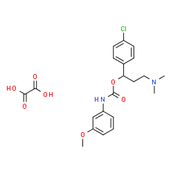 ChemSpider 2D Image | 1-(4-Chlorophenyl)-3-(dimethylamino)propyl (3-methoxyphenyl)carbamate ethanedioate (1:1) | C21H25ClN2O7