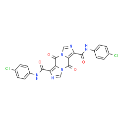 ChemSpider 2D Image | N,N'-Bis(4-chlorophenyl)-5,10-dioxo-5H,10H-diimidazo[1,5-a:1',5'-d]pyrazine-1,6-dicarboxamide | C22H12Cl2N6O4