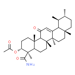 ChemSpider 2D Image | (3alpha,5xi,9xi,18xi)-24-Amino-11,24-dioxours-12-en-3-yl acetate | C32H49NO4
