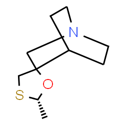 ChemSpider 2D Image | (2'S)-2'-Methylspiro[4-azabicyclo[2.2.2]octane-2,5'-[1,3]oxathiolane] | C10H17NOS